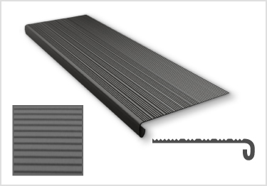 Vinyl Stair Treads - Light Gauge Rib Design