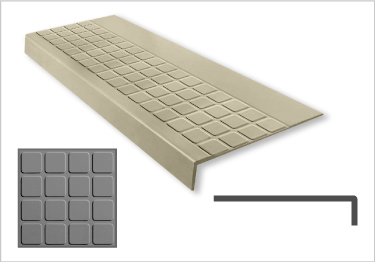 Roppe Rubber Stair Treads | Non Slip Square Design