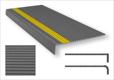 Rubber Stair Treads Safety Rib Non-Slip Strip by Roppe