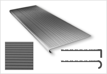 Vinyl Stair Treads | Medium Gauge Rib Design