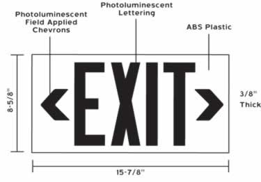sign outdoor exit signs 100ft ul924