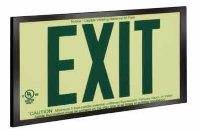 sign exit signs 50ft economy ul924