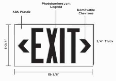 exit signs 50ft visual ul approved