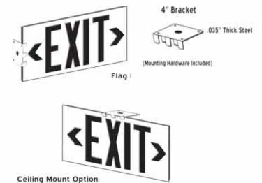 sign exit signs metal 50ft ul approved