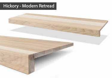Wood stair treads that fit over existing stairs