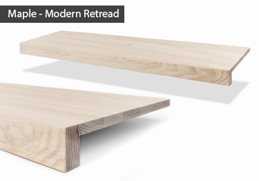 Wood stair treads that fit over existing stairs