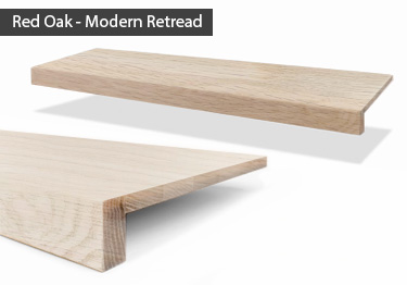 Wood stair treads that fit over existing stairs