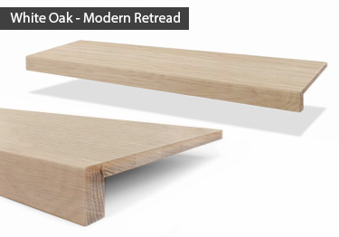 Wood stair treads that fit over existing stairs