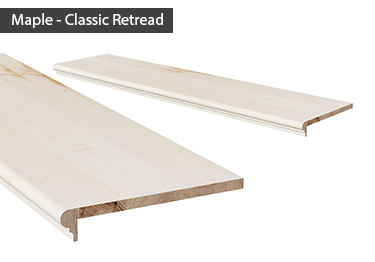 Wood stair treads that fit over existing stairs