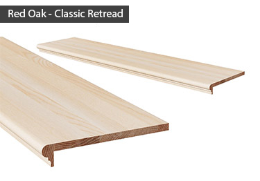 Wood stair treads that fit over existing stairs