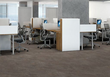 Resilient marble effect planks