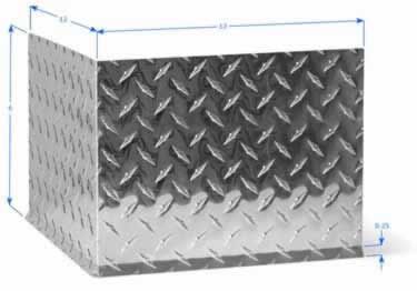 diamond plate wall base molding