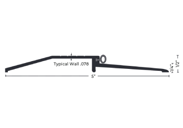 Door seal is black vinyl with a milled aluminum or dark bronze finish