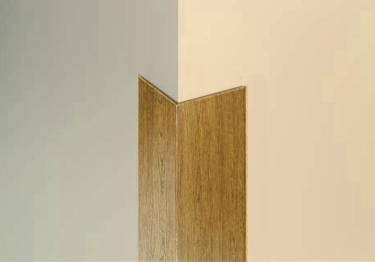Wall corner guards made from 24-gauge steel are pre-painted with an attractive w