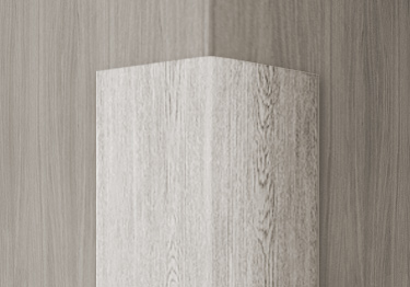 Wall corner guards made from 24-gauge steel are pre-painted with an attractive w