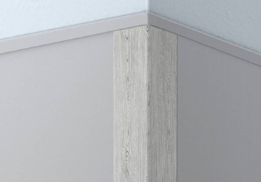 Wall corner guards made from 24-gauge steel are pre-painted with an attractive w