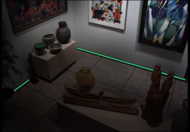 Johnsonite wall base from Tarkett’s Safe-T-First® line glows- help exit area