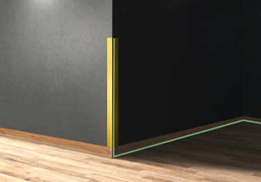 Vinyl corner guards glow in the dark to help you safely exit during a power outa