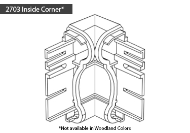 Wall chair rail in woodgrain or your choice of colors with 3-inch high profile.