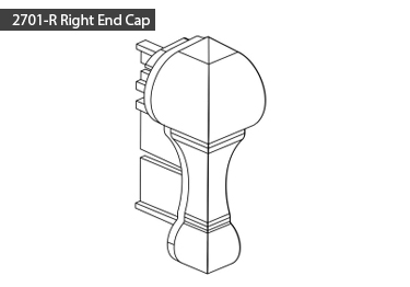 Wall chair rail in woodgrain or your choice of colors with 3-inch high profile.