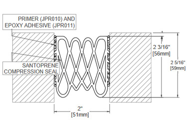 Wall expansion joint covers made from black Santoprene TPV rubber