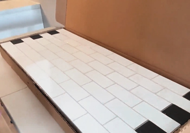 Kitchen backsplash tile kit includes maintenance-free panels and everything you 
