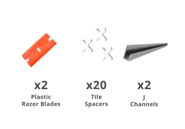 Kitchen backsplash tile kit includes maintenance-free panels and everything you 