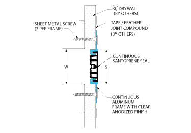 Expansion joint covers for walls and ceilings feature extremely minimal sightlin