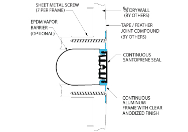 Expansion joint covers for walls and ceilings feature extremely minimal sightlin