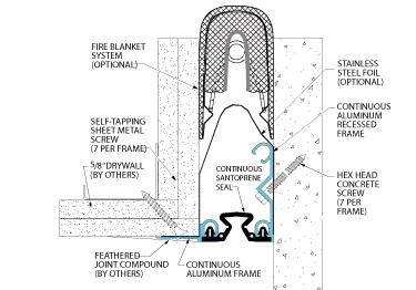 Expansion joint cover for drywall walls and ceilings features minimal sightline.
