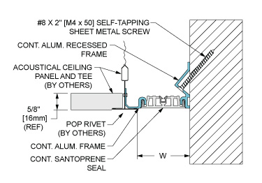 Ceiling expansion joint cover for ceiling-to-ceiling and wall-to-ceiling install