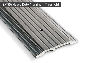 Exterior door threshold is ADA compliant and designed for delivery 