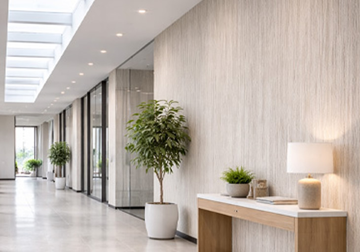 Wall covering combines the look of premium wall covering 