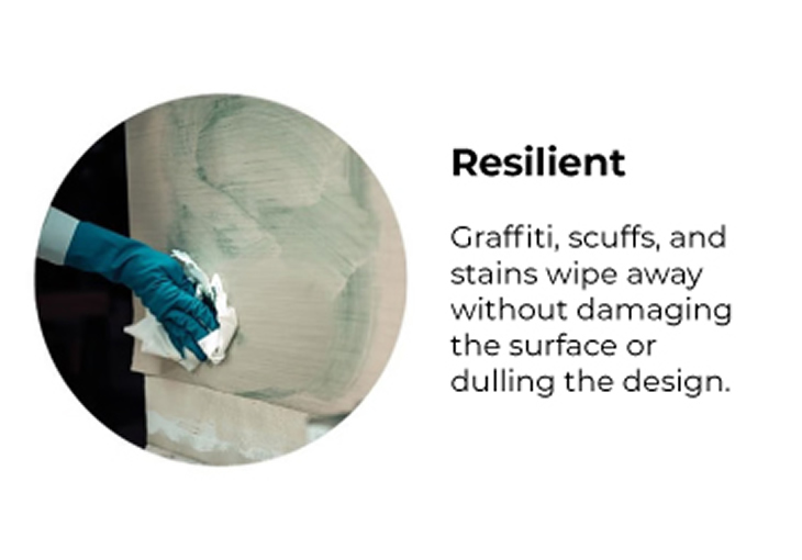 Sheeting for walls has a silk appearance and watercolor wash finish