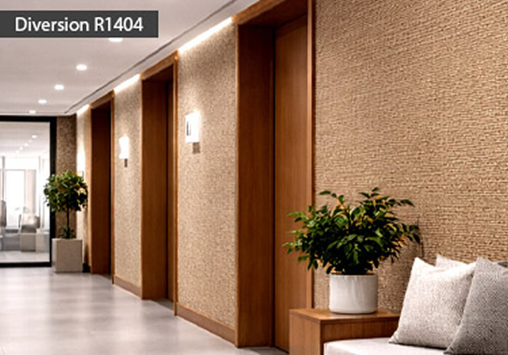 InPro wall covering Dash pattern has an artistic horizontal line pattern 