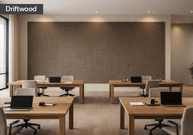 Flexible wall covering with a classic linen look of premium wall coverings