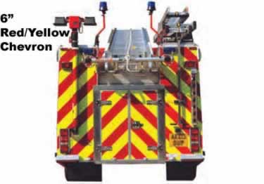 reflective tape and stickers fire truck