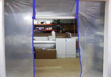 dust barrier fire retardant wall film
