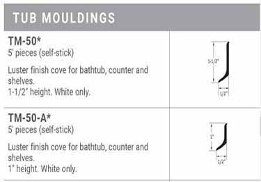 johnsonite tub moldings