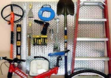pegboard diamond plate metal design
