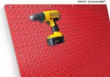 pegboard diamond plate metal design