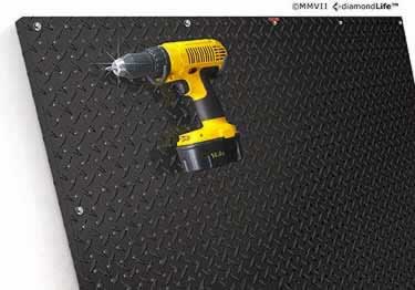 pegboard diamond plate metal design