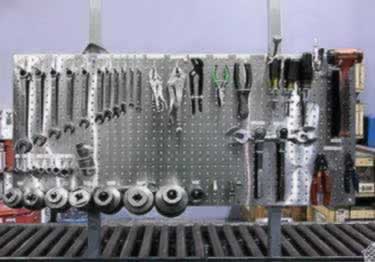 smooth metal pegboard