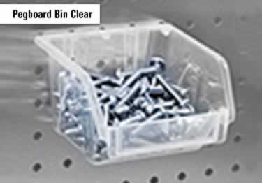 pegboard bins parts organizers