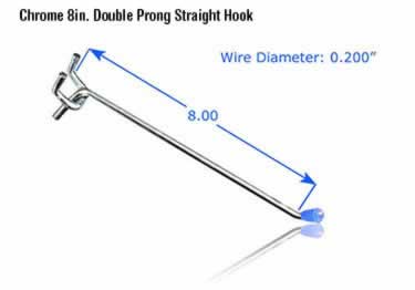 pegboard hooks chrome plated