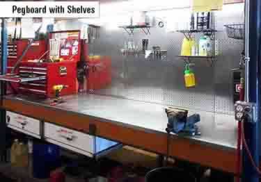 pegboard shelving baskets
