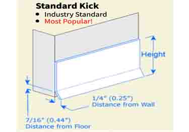 smooth metal wall base