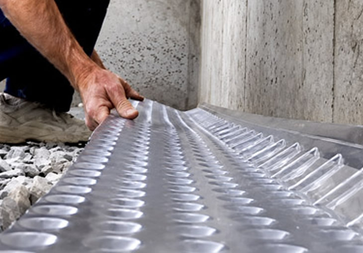 crawl space footing drain board