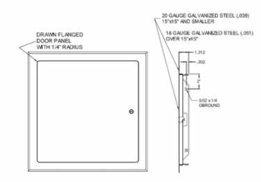 acudor universal metal flush access door