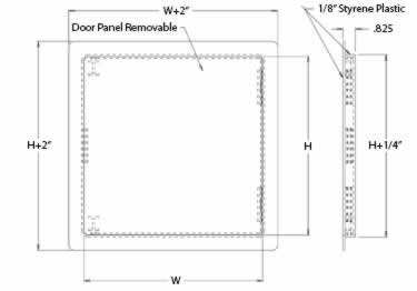 acudor plastic flush access door